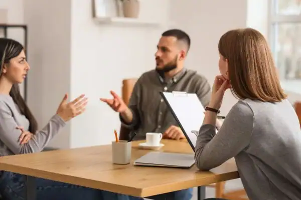 Image of couple access free mediation using family mediation voucher scheme Watford